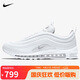耐克男子休閑鞋AIR MAX 97運動鞋921826-101 白色 41 