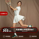 Monster Guardians運(yùn)動(dòng)網(wǎng)球裙女 復(fù)古撞色學(xué)院風(fēng)百褶短裙戶外休閑顯瘦半身裙 白色 M