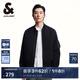 杰克·瓊斯（JACK&JONES）男裝秋款棒球領夾克百搭基礎略寬松拉鏈門襟純色外套男224321019 黑色E40 黑色E40 XS 165