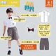青青世界深圳小學(xué)夏禮服短袖襯衫短褲短裙親膚舒適深圳校服品質(zhì)透氣上衣 特版小學(xué)夏禮套裝（男，含領(lǐng)結(jié)） 125
