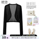 她池2025春夏新款女裝通勤簡(jiǎn)約長(zhǎng)袖短款開(kāi)衫外搭修身針織衫