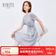 FINITY夏季新款真絲花色連衣裙桑蠶絲寬松休閑中長(zhǎng)款裙子女 花色 M