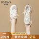 卓詩尼厚底老爹鞋女2025年夏季新款網(wǎng)面透氣女鞋子薄款顯腳小休閑鞋女 米灰 37