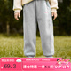 茵曼（INMAN）茵曼童裝女童加絨褲子冬季兒童中大童運(yùn)動休閑長褲保暖衛(wèi)褲 花灰色 150