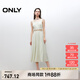 ONLY2025夏季新款肌理感復(fù)古U型領(lǐng)無(wú)袖中長(zhǎng)款連衣裙女|125207047 A61青瓷灰綠色 S