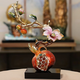 韻美格琺瑯彩工藝品石榴擺件客廳玄關(guān)輕奢高檔家用禮品創(chuàng)意男生桌面擺件
