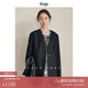 旅途原品ltyp 黑標(biāo)系列「夜曲」真絲羊毛高級(jí)短外套 休閑時(shí)尚西裝 短外套-靜謐黑(預(yù)計(jì)10-12天發(fā)貨) S