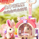 貝初眾兒童玩具女孩生日禮物電動(dòng)小兔子玩偶女童3-4-6歲益智仿真過家家 萌兔拉桿箱寵物屋【醫(yī)療款】 2025年新款寶寶小朋友禮物