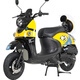 杰帆（JF）燃油小龜125cc踏板摩托車踏板車助力車摩托休閑山地沙灘車場地車 黃分黑 標準款