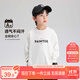 左西男童T恤長(cháng)袖春秋裝2025新款兒童衣服純棉男孩打底上衣服 白色 140