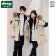 JEEP SPIRIT極寒情侶短款工裝羽絨服男女同款2025冬季新款工裝大毛領(lǐng)羽絨服 奶油白 XL (磁吸兜扣+貉子真毛領(lǐng))