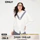 ONLY 秋冬時(shí)尚氣質(zhì)百搭寬松翻領(lǐng)長(zhǎng)袖襯衫 女|123305025 A43  奶油白色 165/84A/M