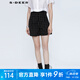 S.DEER圣迪奧夏季女裝時尚百搭潮流高腰撞色格紋A字短褲S21260904 黑色/91 M 165