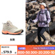 迪卡儂徒步鞋女戶外休閑登山鞋女防滑防水透氣春秋中幫 MH500 淺白堊灰 38