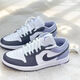 CLENIKEEDAIR NIKE純?cè)瑼J1 Low 白藍(lán)紅低幫籃球鞋男女百搭休閑運(yùn)動(dòng)滑板鞋DC Aj1紫白 氣墊摩擦有聲 純?cè)S直發(fā) 40