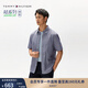 TOMMY HILFIGER【輕薄感】25夏季男裝牛津紡商務(wù)休閑格子短袖襯衣襯衫男39193 黑白格0MS M （推薦：135-150斤）