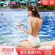 普拉施（PULASSI）女士泳衣三角連體少女感卡通速干抗氯收腰顯瘦游泳衣 奧利貓  L 