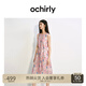 歐時(shí)力OCHIRLY 醋酸天絲印花無(wú)袖連衣裙A字輕薄透氣2025夏季新品 淺粉 XS