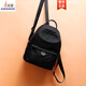 袋鼠百搭雙肩包女背包2025新款韓版潮牛津布帆布時(shí)尚百搭女士小 黑色