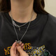 韓式都品ins蝴蝶疊戴項鏈女潮網(wǎng)紅嘻哈個性設(shè)計感鎖骨鏈百搭春季毛衣鏈子 雙層蝴蝶項鏈(可拆分)