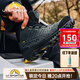 LA SPORTIVA防水透氣皮面登山鞋男防滑減震快速行進(jìn)徒步鞋PYRAMID 碳灰/黃 42