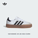 adidas「T頭鞋 」SAMBAE經(jīng)典厚底增高板鞋德訓(xùn)鞋女阿迪達(dá)斯三葉草 白/一號(hào)黑 37