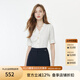 SCOFIELD不規(guī)則V領(lǐng)襯衫通勤舒適雪紡衫女裝夏季新款 象牙白色 M 165
