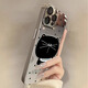 瑪爾扎 可愛波點大臉貓適用蘋果16promax手機殼新款iphone15pro時尚補妝鏡14彩繪高級感13簡約12硅膠防摔 電鍍鏡面-波點大臉貓 iPhone 16 Pro Max