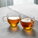 雅集小資茶杯100ml 透明耐熱帶把玻璃品茶杯 功夫茶具配件