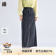 播黑色牛仔半身裙女2024春新款梨型身材高腰顯瘦長裙BDR1BD0110 K40玄黑 玄黑 L