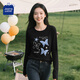 JEANSWEST CLUB真維斯T恤女2025新款寬松時(shí)尚春秋款長(cháng)袖女士純棉透氣女款上衣