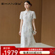 Ehangy輕奢品牌連衣裙女2025夏季新款高級感改良旗袍氣質(zhì)提花盤扣裙子 紫色 M