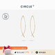 CIRCLE珠寶時(shí)髦線條系列9k金耳釘素金耳墜雙魚耳線極簡百搭生日禮物女 雙魚耳環(huán)