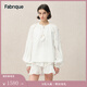 Fabrique白月光微透純棉刺繡上衣襯衫短裙度假套裝女2025春季新品 套裝 M