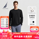 諾帝卡（NAUTICA）【商場同款】春夏新款純棉柔軟親膚經(jīng)經(jīng)典長袖T恤男TO4301-N 0TB黑色 M