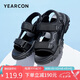 意爾康涼鞋男士運(yùn)動(dòng)外穿沙灘鞋戶外開車兩用涼鞋 96590W黑色39
