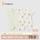 童泰（TONGTAI）嬰兒短袖連體衣夏季純棉寶寶衣服兒童家居內(nèi)衣哈衣2件裝 綠色80cm