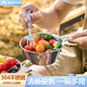 北山狼 戶(hù)外不銹鋼雪拉碗露營(yíng)野炊便攜式可折疊碗燒烤旅行用品 550ML-不銹鋼款