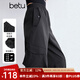 百圖betu女裝2025夏季新款休閑褲山系戶外工裝褲透氣面料褲子2504D05 黑色 L