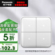 松下開關(guān)插座86型一開二開三開單控雙控帶LED燈開關(guān)墻壁面板格彩白色 四開單控帶指示燈開關(guān)WPC517