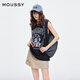 moussy 2025夏季新品美式街頭摩天輪LOGO無袖T恤女028ISZ90-0861 020黑色 均碼