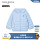 Teenie Weenie Kids小熊童裝24冬季款男女寶寶熊耳連帽羽絨服 海鹽小吐司（藍色） 110 cm