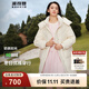 波司登（BOSIDENG）羽絨服女中長(cháng)款脫卸帽加厚新國標90絨商場(chǎng)同款修身外套 緋草米7259 S 160/84A 體重約110-130斤