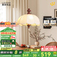 鹿家良品（LUUGAA）花朵燈餐廳吊燈法式復(fù)古中古風(fēng)餐廳燈島臺餐桌燈新中式中山燈具 【薦】全光譜55cm三色光48W