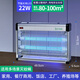 燈下滅蚊燈家用滅蠅燈商用滅蚊器室內滅蟲器臥室滅蚊神器蚊子蒼蠅神器 (大面積)D30WP-LED雙管-增效版