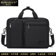 博邁倫尼龍男士公文包商務(wù)律師手提包文件包筆記本電腦包休閑出差斜跨包 黑色 長(cháng)寬高：42*16*27CM 16英寸