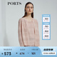PORTS寶姿 商場(chǎng)同款新品女裝藕粉色鏤空針織開衫LL8K007PKE004 桃粉 S
