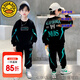G.DUCKKIDS童裝男童秋裝套裝兒童衣服男孩春秋冬裝加絨加厚馬甲運動裝三件套 綠色兩件套【春秋款】 140尺碼9~10歲【130-140cm】