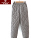 俞兆林（YUZHAOLIN）老年人冬裝女老太太輕薄棉褲冬季外穿媽媽褲子老人保暖奶奶褲 8312灰色直筒 XL 建議110-130斤