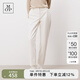 Marc O'Polo/MOP【商場(chǎng)同款】春季新款燈芯絨純色煙管休閑褲女士 米白色159 32 /155